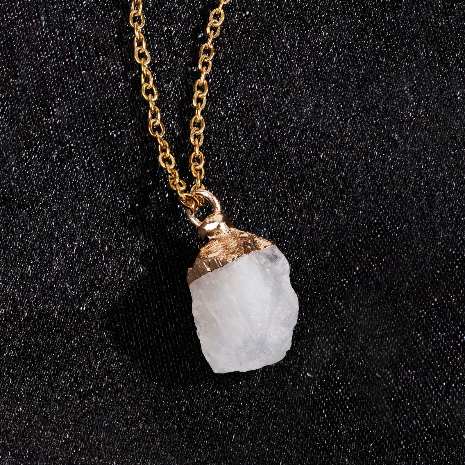 Natural Moonstone Necklace – June (Raw Stone)