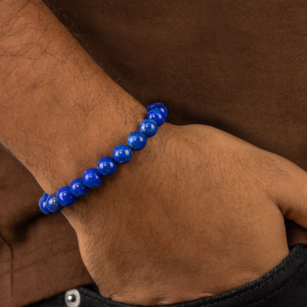 Natural Lapis Lazuli Bracelet - Grade A (8mm)