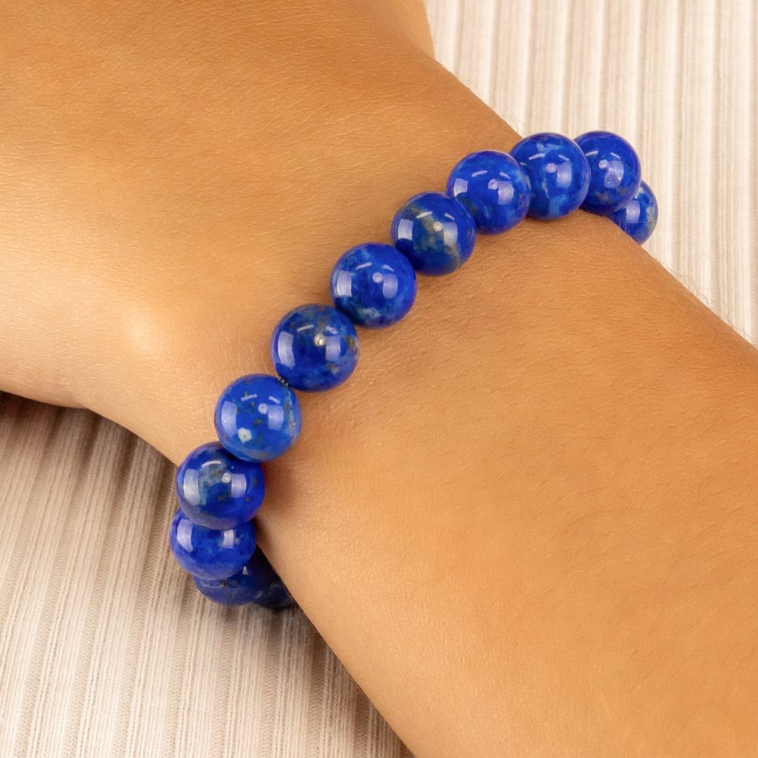 Natural Lapis Lazuli Bracelet - Grade A (8mm)