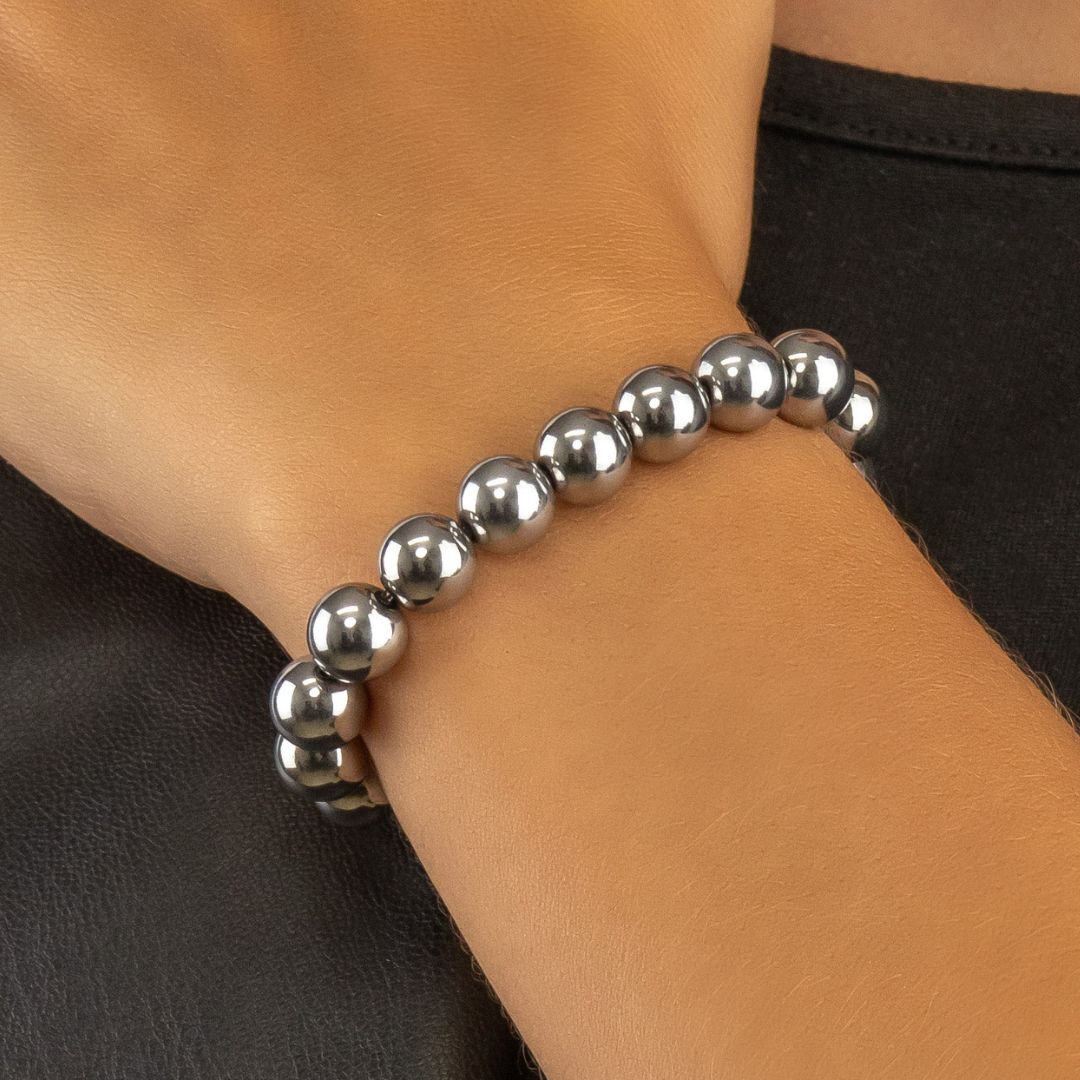 Natural Hematite Bracelet - AAA Quality (8mm)