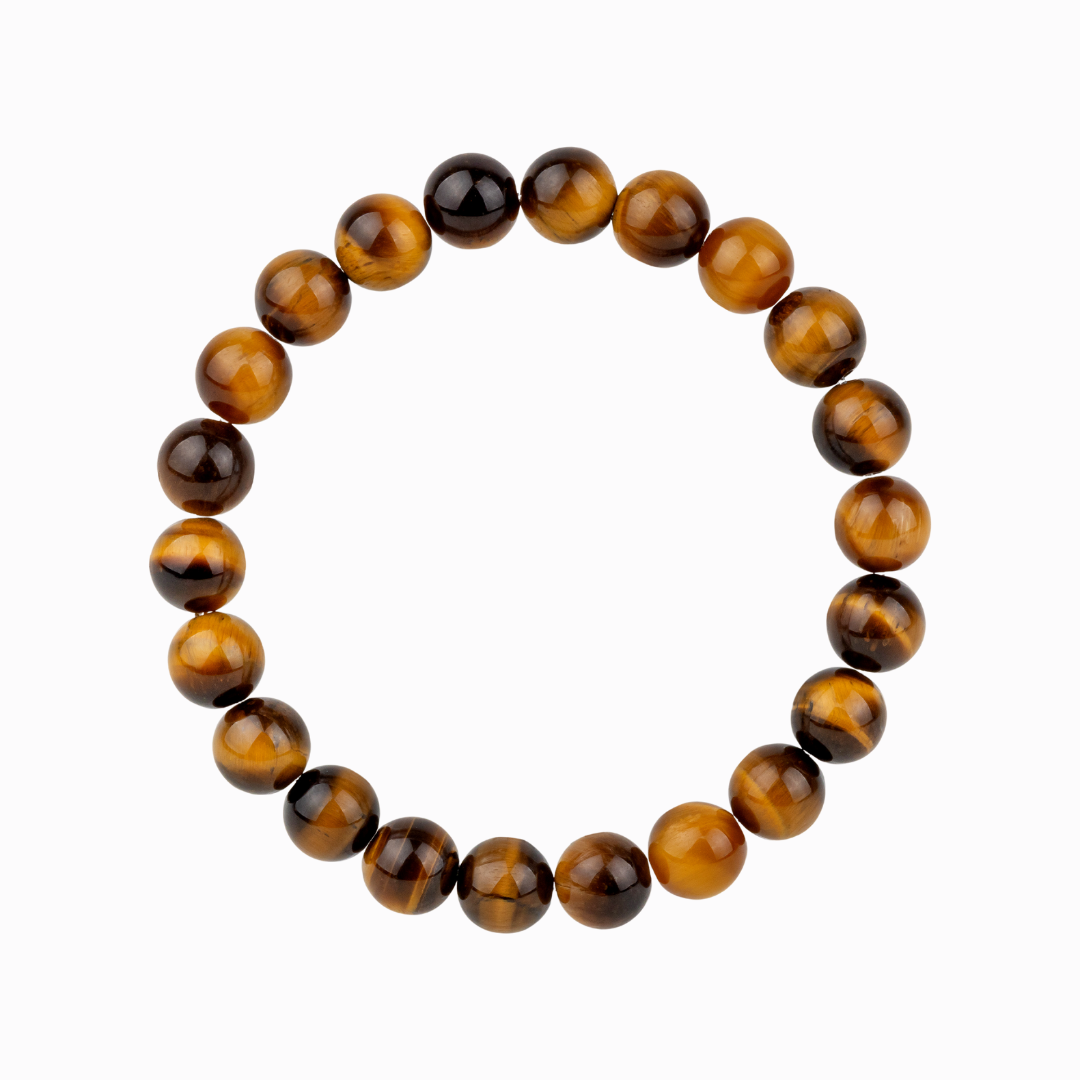 Natural Tiger Eye Bracelet - Grade A (8mm)