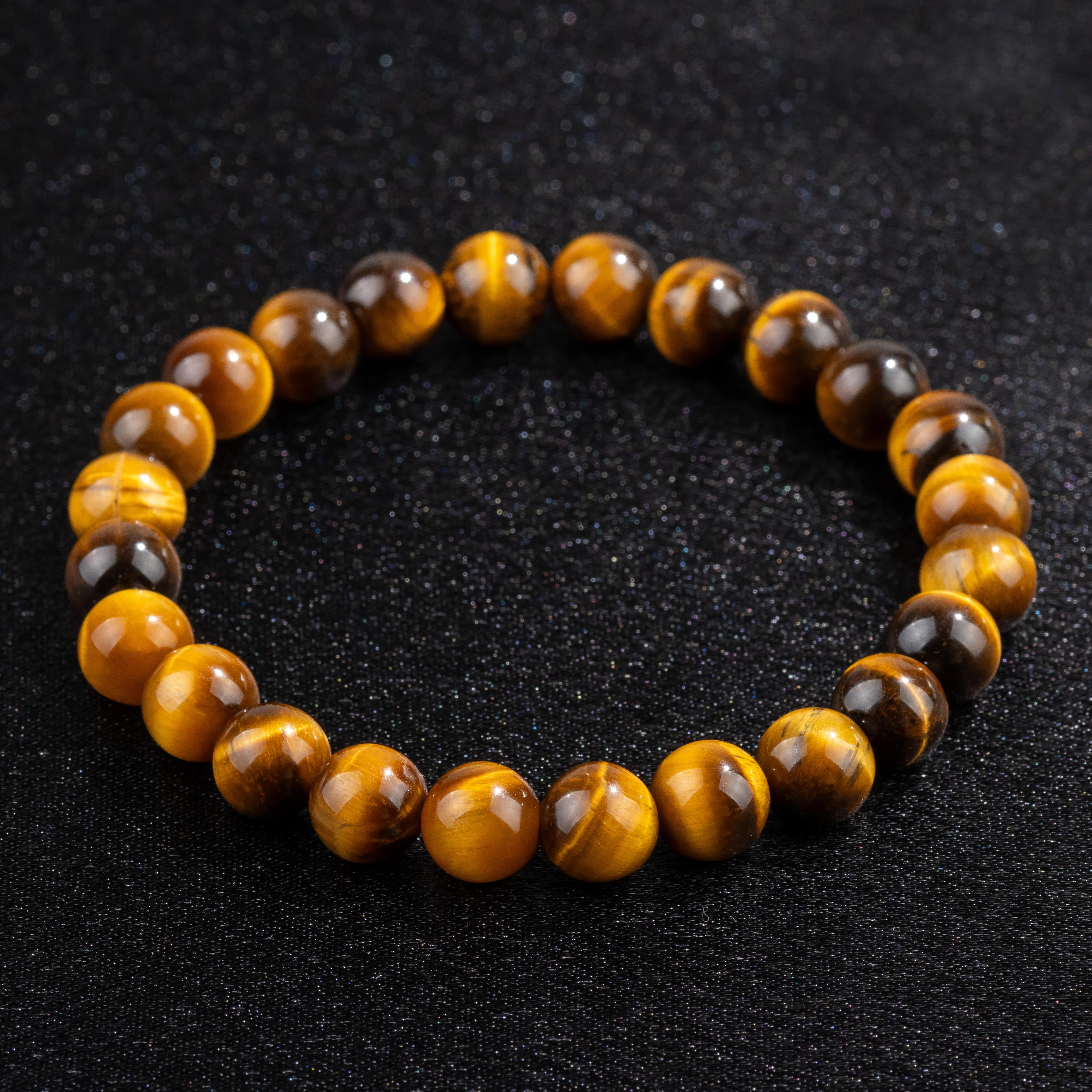 Natural Tiger Eye Bracelet - Grade A (8mm)