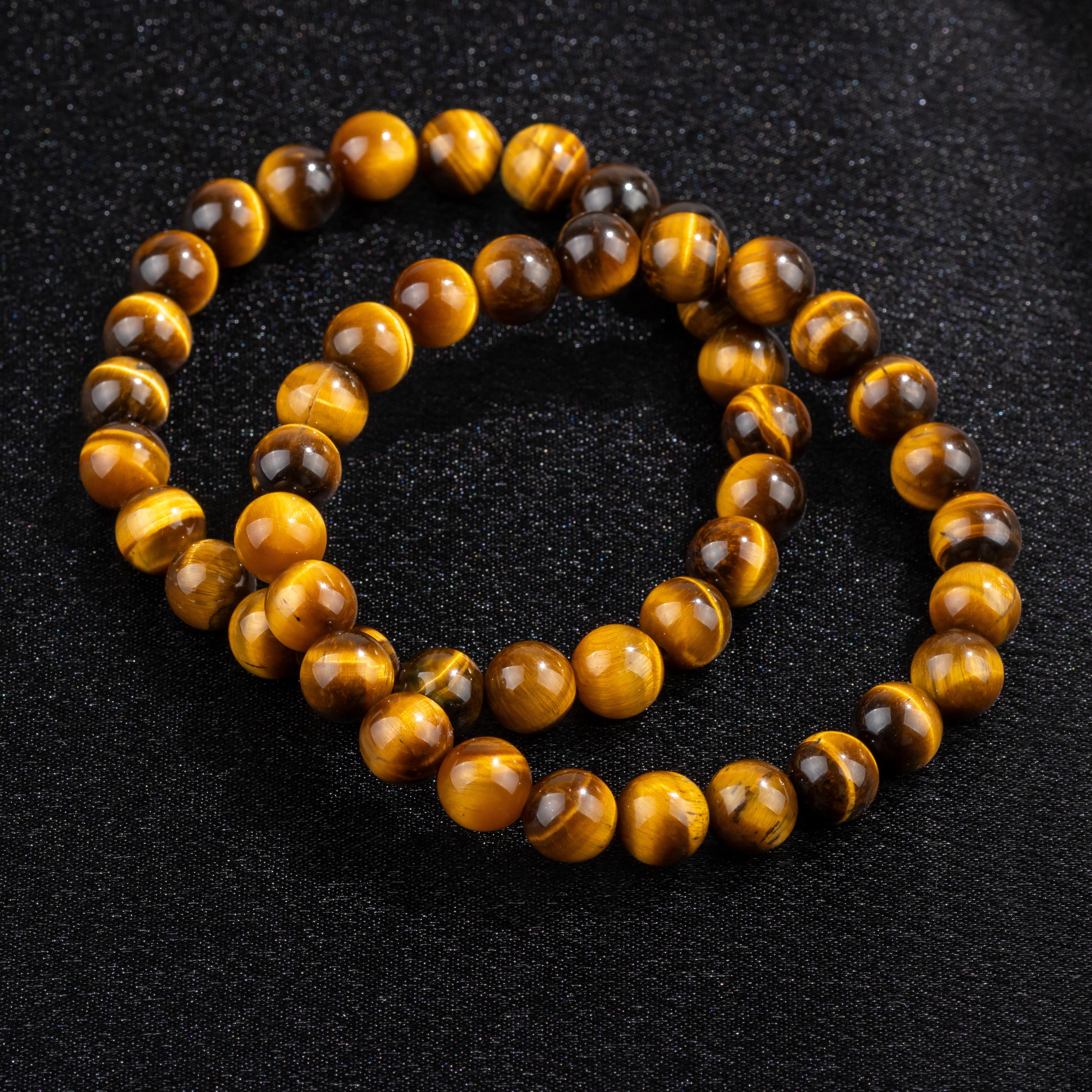 Natural Tiger Eye Bracelet - Grade A (8mm)