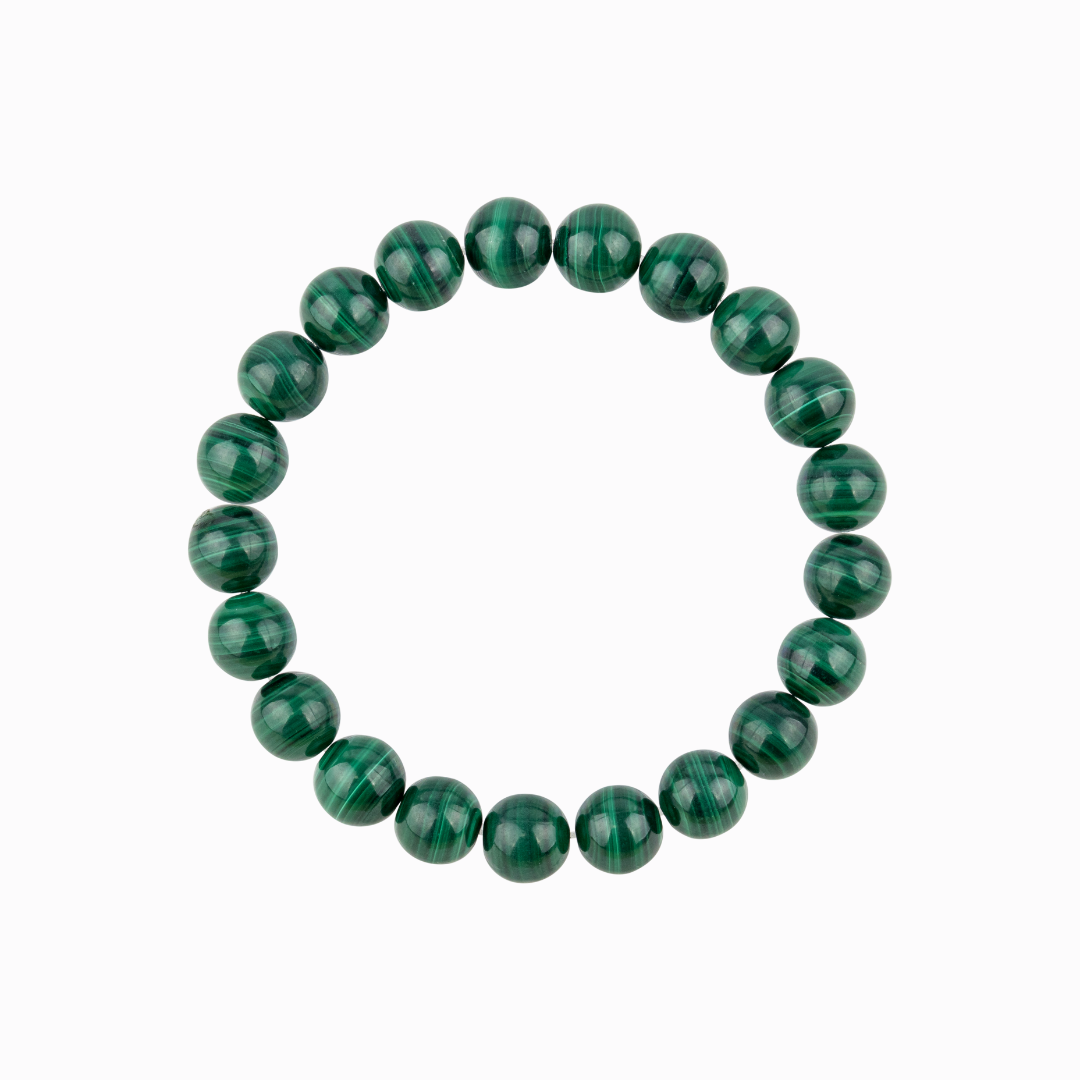Natural Malachite Bracelet - Quality A (8mm)