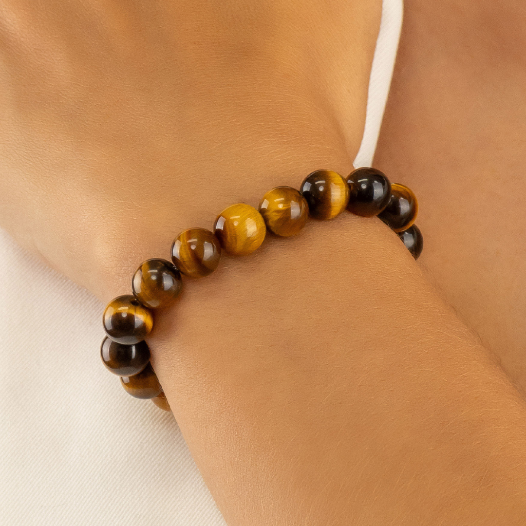 Natural Tiger Eye Bracelet - Grade A (8mm)