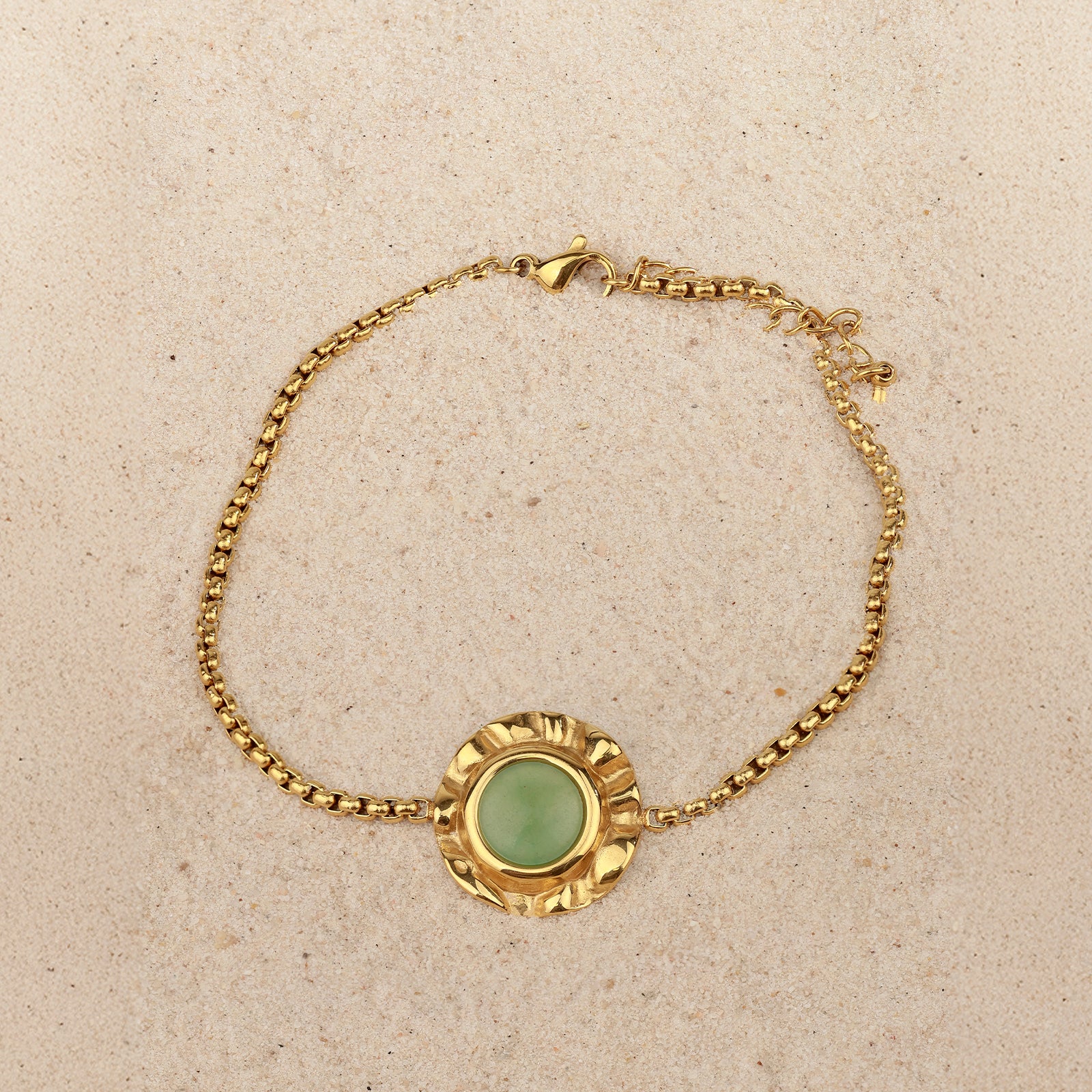 Aura Bracelet – Aventurine & 18K Gold Finish