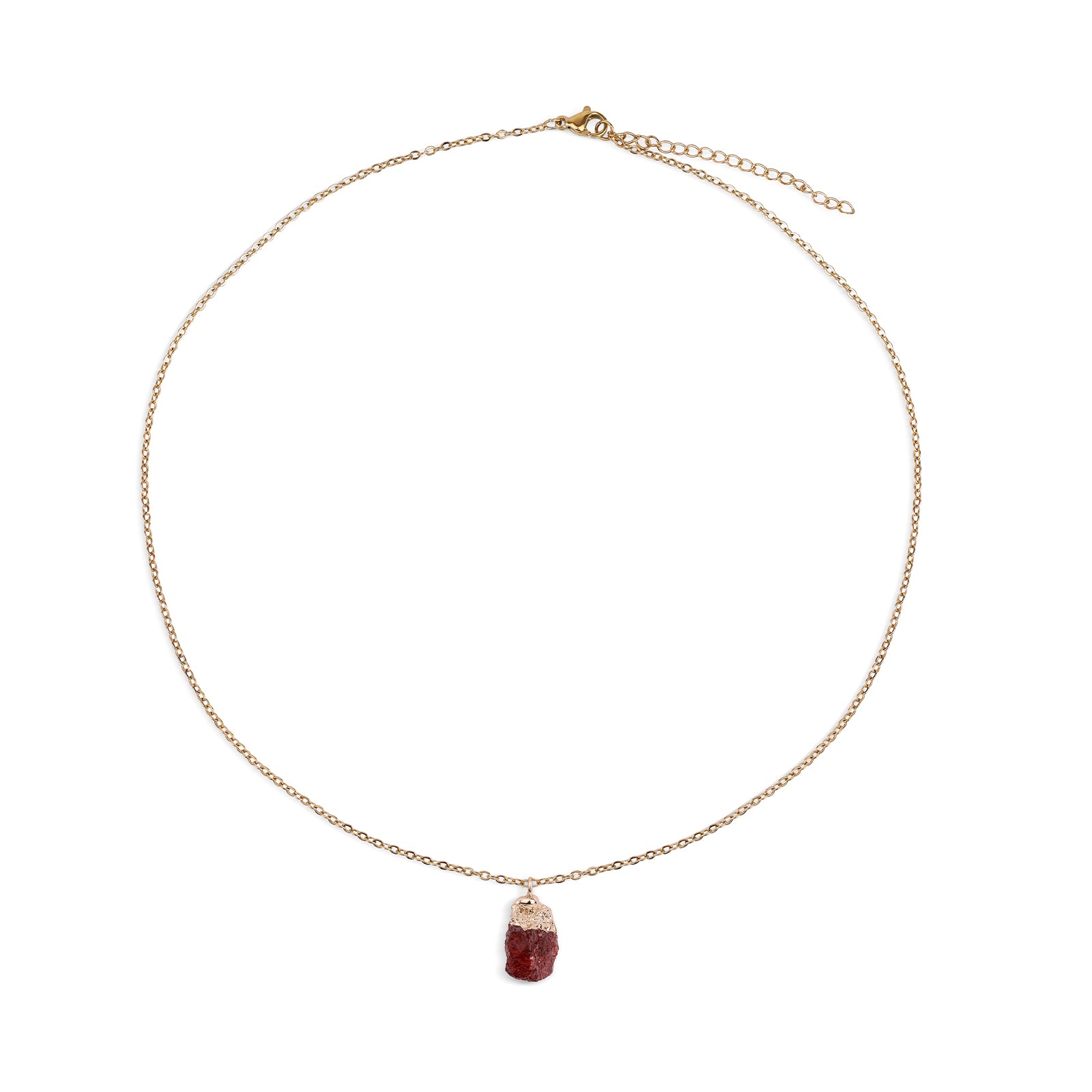 Natural Garnet Necklace – January (Raw Stone)