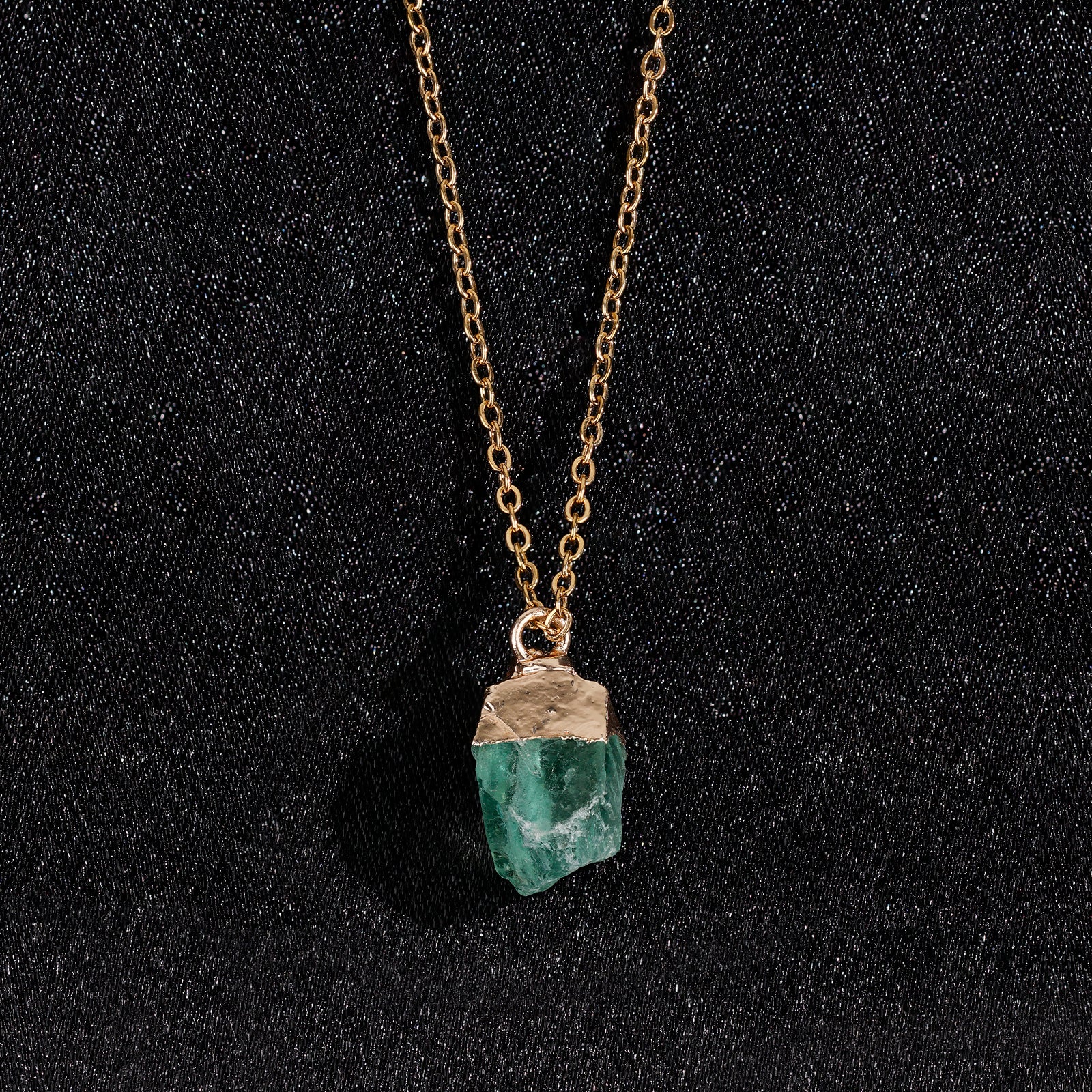 Natural Peridot Necklace – August (Raw Stone)