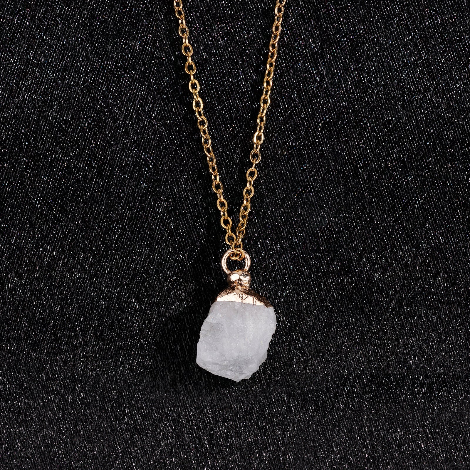 Natural Moonstone Necklace – June (Raw Stone)