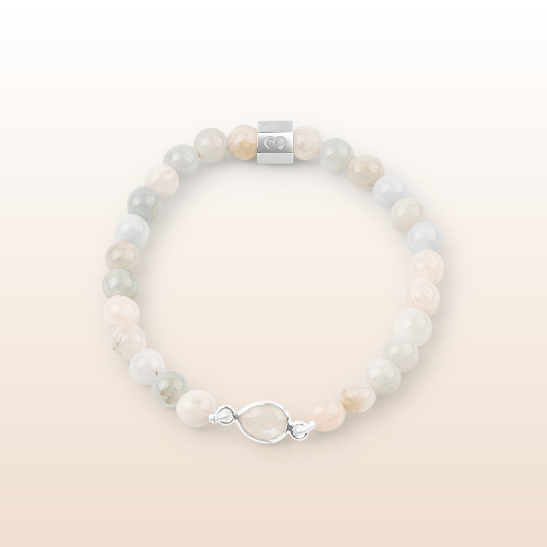 Warmth of Love - Beryl & Moonstone Charm Bracelet