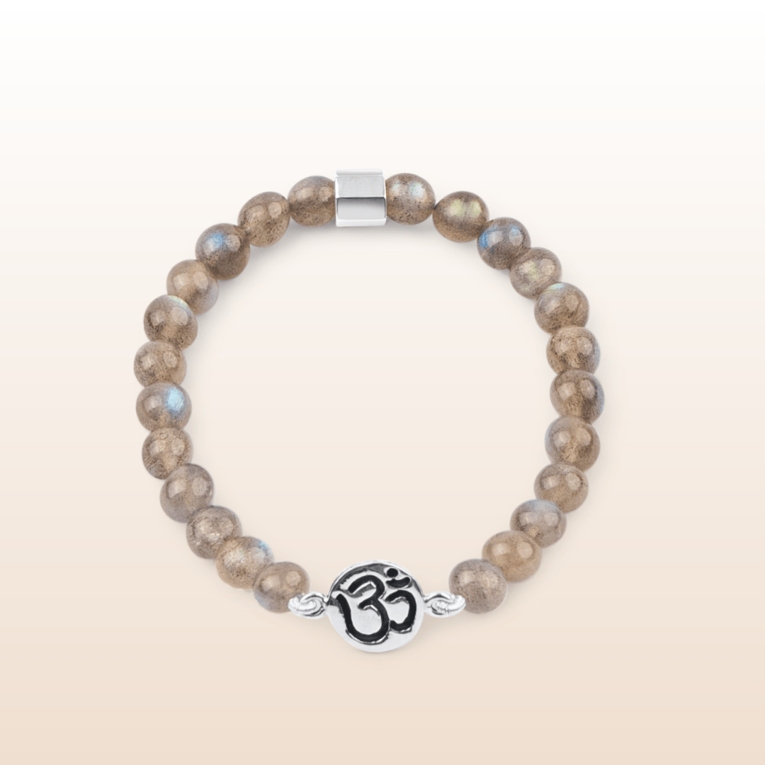 Inner Peace & Transformation- Labradorite & OM Charm Bracelet