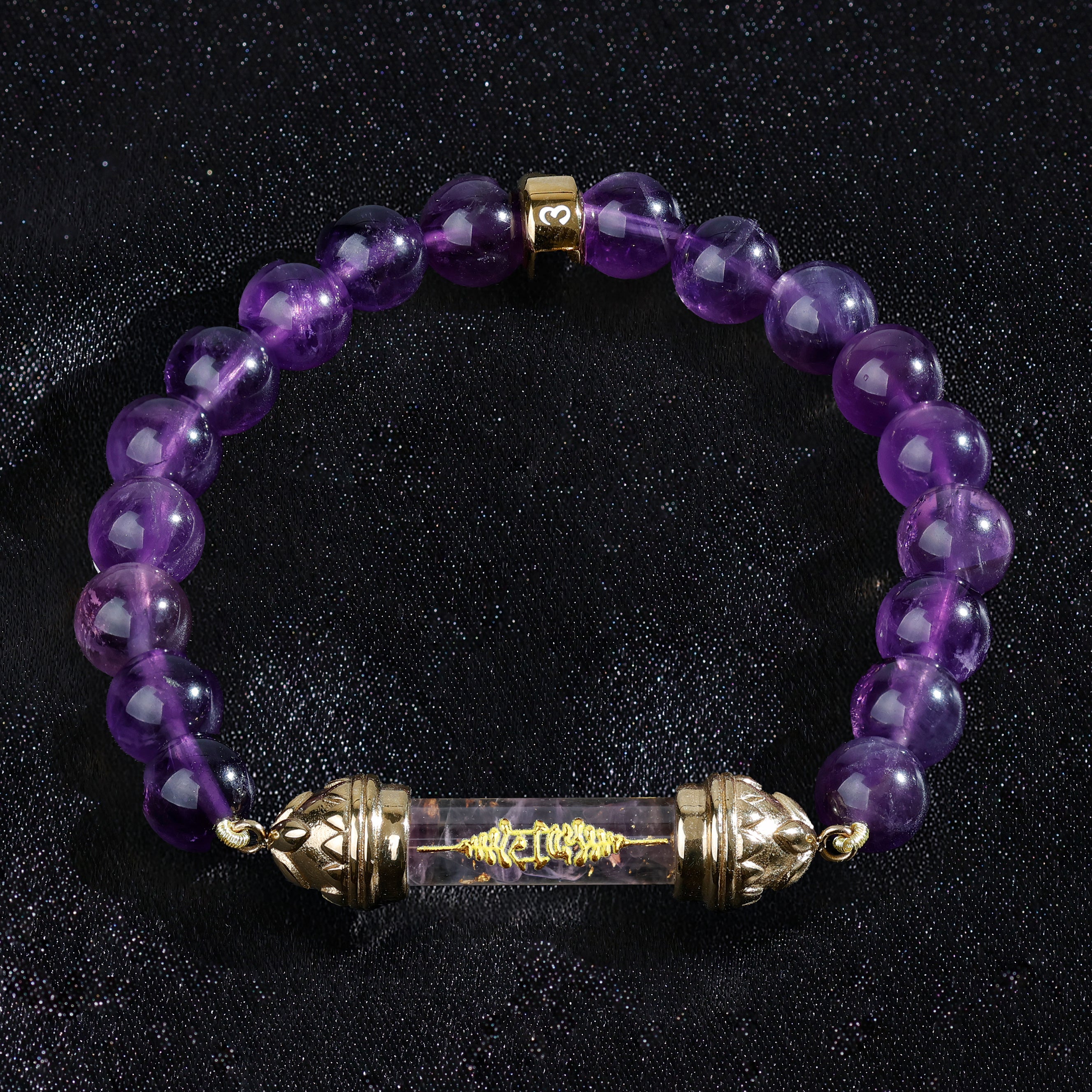 Amethyst Bracelet and Sacred Amethyst Amulet AAA - Spiritual Calm & Clarity