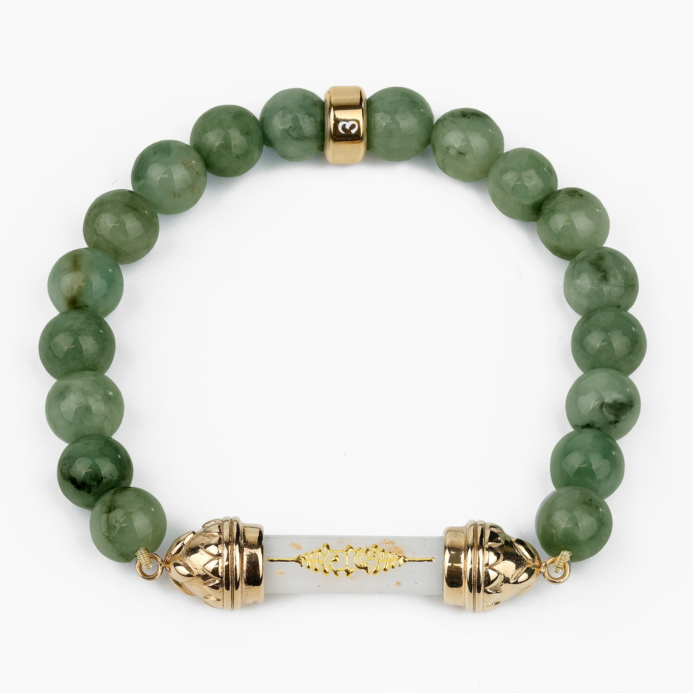 Prospérité et richesse - Bracelet en jade Amulette sacrée