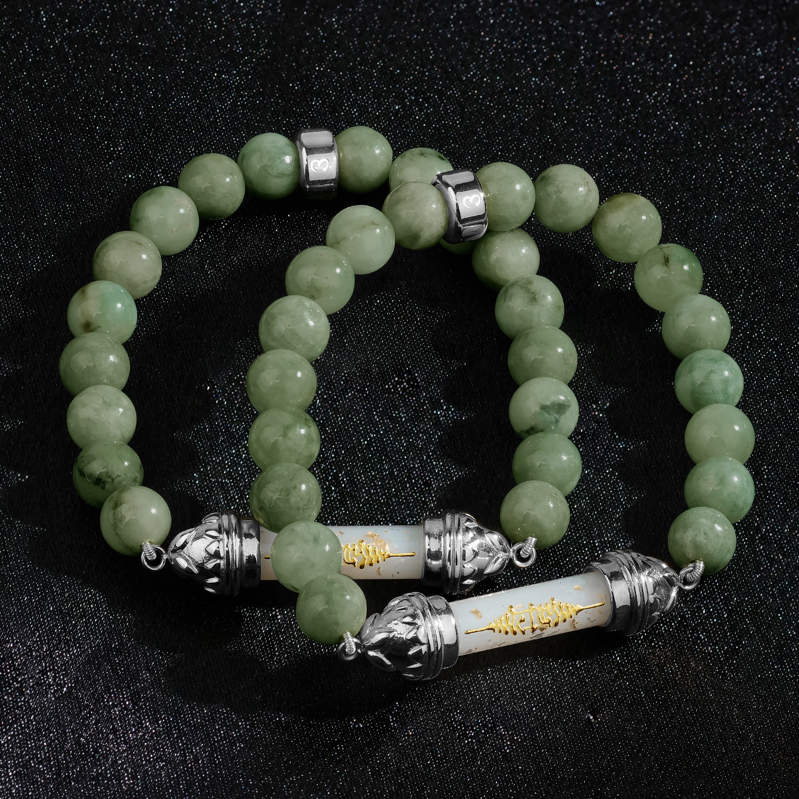 Prospérité et richesse - Bracelet en jade Amulette sacrée