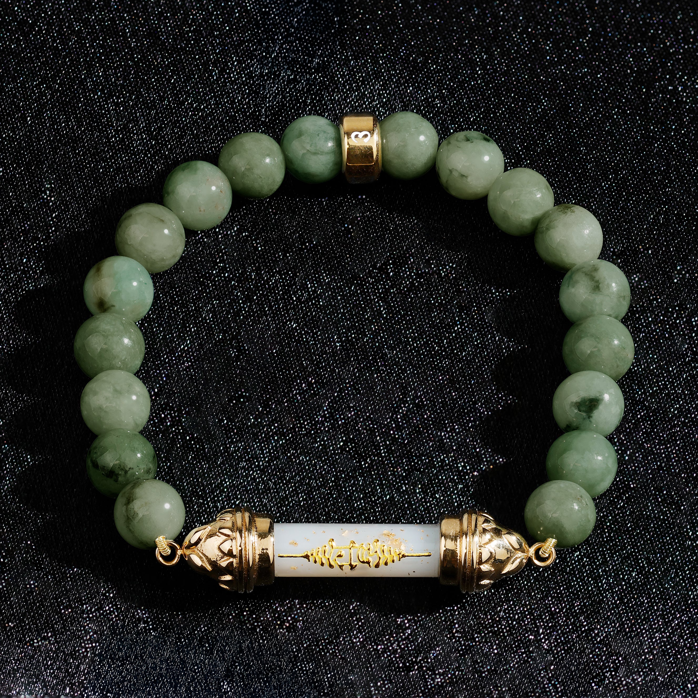 Prospérité et richesse - Bracelet en jade Amulette sacrée
